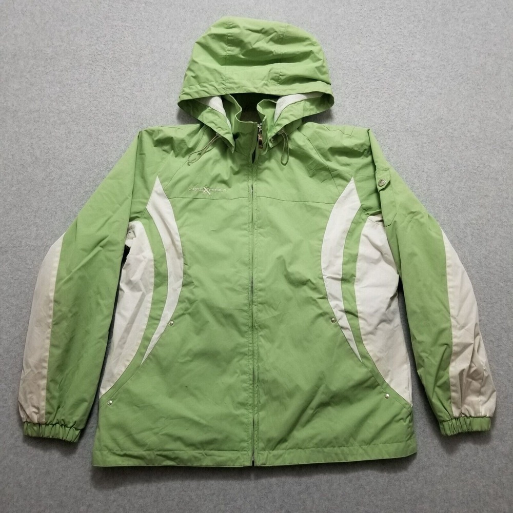 ZeroXposur Jacket Womens Medium Green Pockets Full Zip Hooded